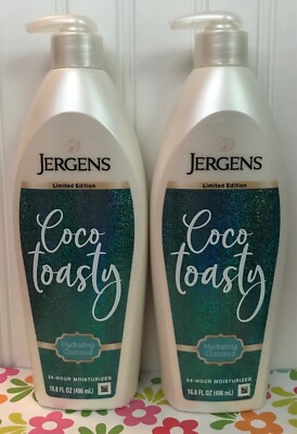 2 JERGENS COCO TOASTY COCONUT MOISTURIZER LOTION 16.8 OZ 