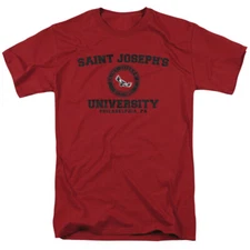 Saint Josephs University Adult T-Shirt Circle Logo, Cardinal, S-3XL