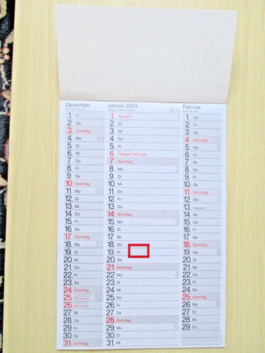 Kalender - 3 Monats-Kalender - Terminus - Planer - Wandkalender 2024 