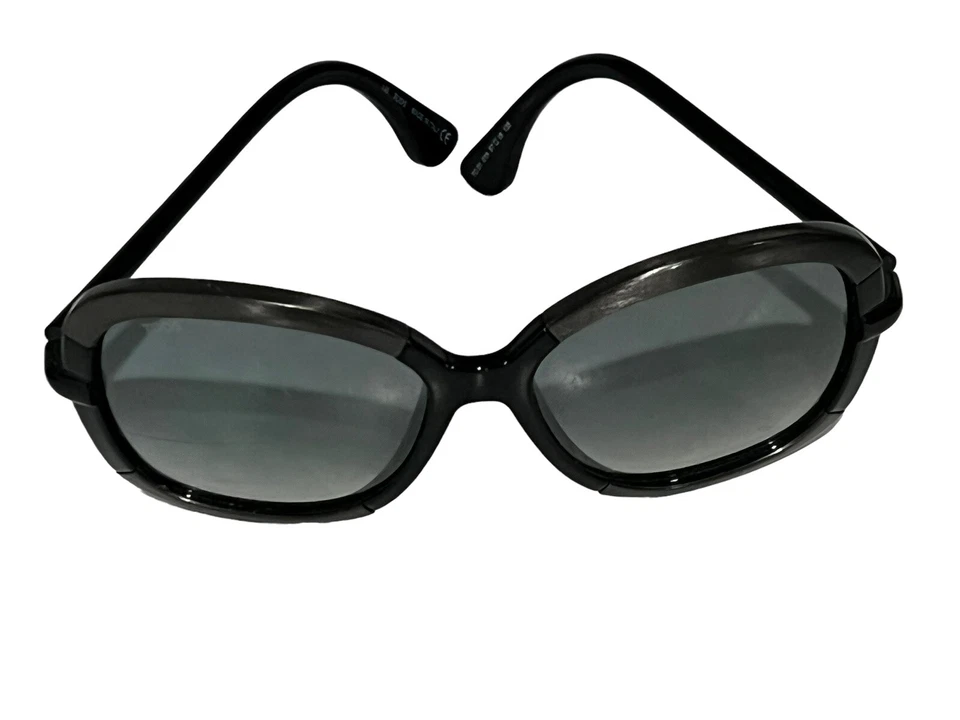 Gafas de sol Tod's TO 01 01A negras y cepilladas Gunmetal redondas de gran tamaño Foto 2 de 4