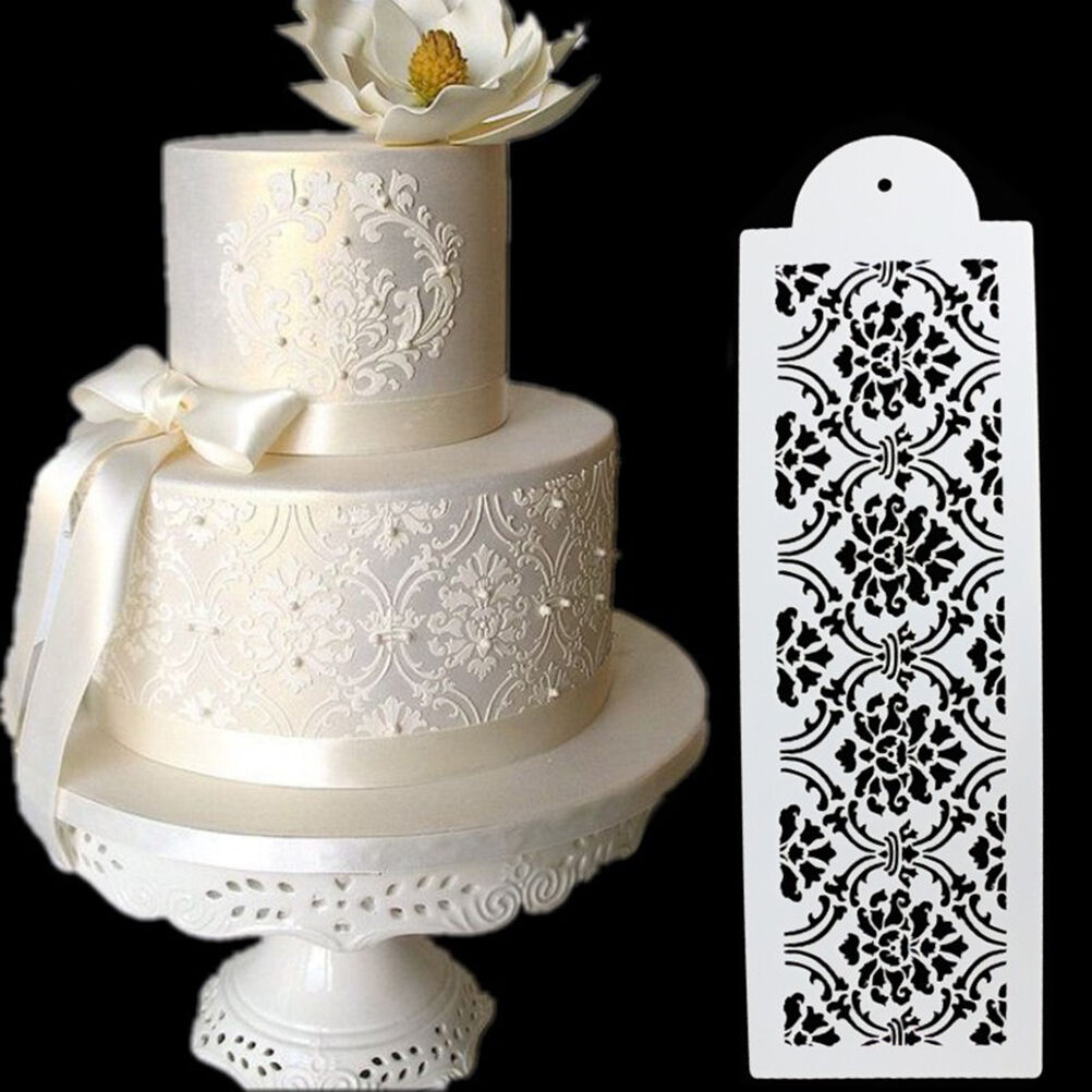 2x Plastic Cookie Cake Stencil Fondant Tool Decoration for Cake Wedding  FlowY..X