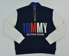 NWT Tommy Hilfiger Men's 1/4 Zip Pullover Sweater Navy