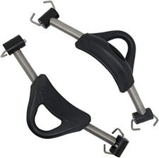 Scuba Diving Stainless Steel Spring Fin Straps Pin Style Pair , Small,Black