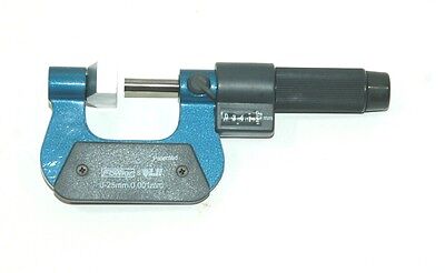 Fowler 52-244-625 E-Z Read Single Ball Micrometer 0-25mm