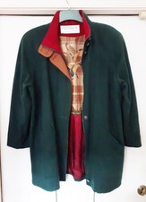Vtg Mackintosh Classic New England Field Jacket Coat Wool Blend Green Women 10