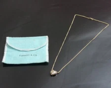 Authentic Tiffany & Co. Necklace heart combination 925 K14 Sterling Silver #5253