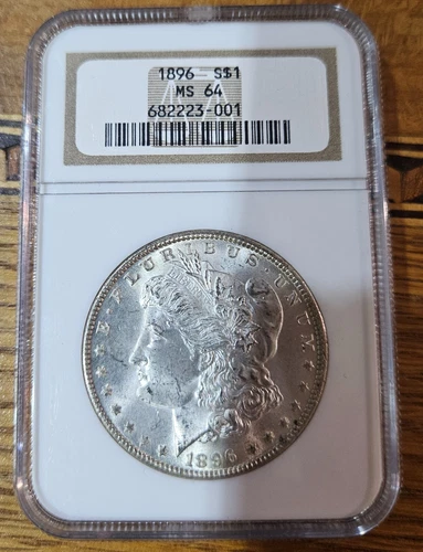 1896 Morgan Dollar CERTIFIED NGC MS 64 Silver Dollar NO RESERVE