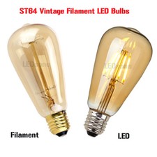 LED/Filament Light Bulb ST64 Vintage Squirrel Cage Decorative Industrial Lights