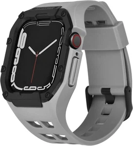 Compatible avec Apple Watch Band 45mm 44mm 42mm avec boîtier Bumper