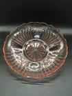 VTG 1930s Pink Depression Glass Mayfair Anchor Hocking Open Rose 12"  Low Bowl