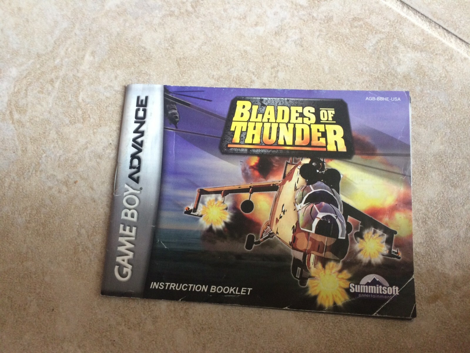 Blades of Thunder Manual Nintendo Gameboy Advance GBA Game Boy