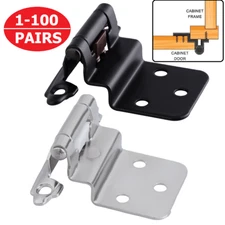 3/8" Overlay Cabinet Hinges Door Hinge Self Close Kitchen Hardware Lot
