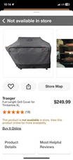 Traeger Timberline XL Full-Length Trolly Grill Cover - Gray (BAC603)