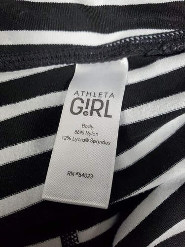 Athleta Girl Striped Cropped Leggings Size L Large 12 Nice - Picture 9 of 10