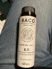 BACO COLOR GLAZE 2.1 OZ, 8.11 Light Blonde Intense Ash