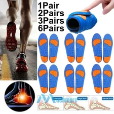 LOT Gel Orthotic Sport Running Insoles Insert Shoe Pad Arch Support Cushion 7-11