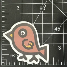 Red Robin Bird Cartoon Matte - Vinyl Decal Sticker Bomb Kawaii Fun Bonus