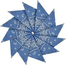 Cotton Bandanas 12 packs 22"X 22" Double Sides Printed Unisex Kerchief  Chambray  