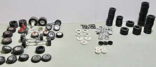 Unbranded Model Car Tires & Wheels For Custom Building ( 94 Pieces )
