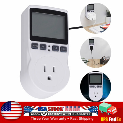 LCD Digital Plug in Thermostat Timer Switch Socket Temperature Controller Switch