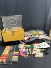 Vintage Group Lot Plastic Sewing Box, Sewing, Needle Point, Craft Items.