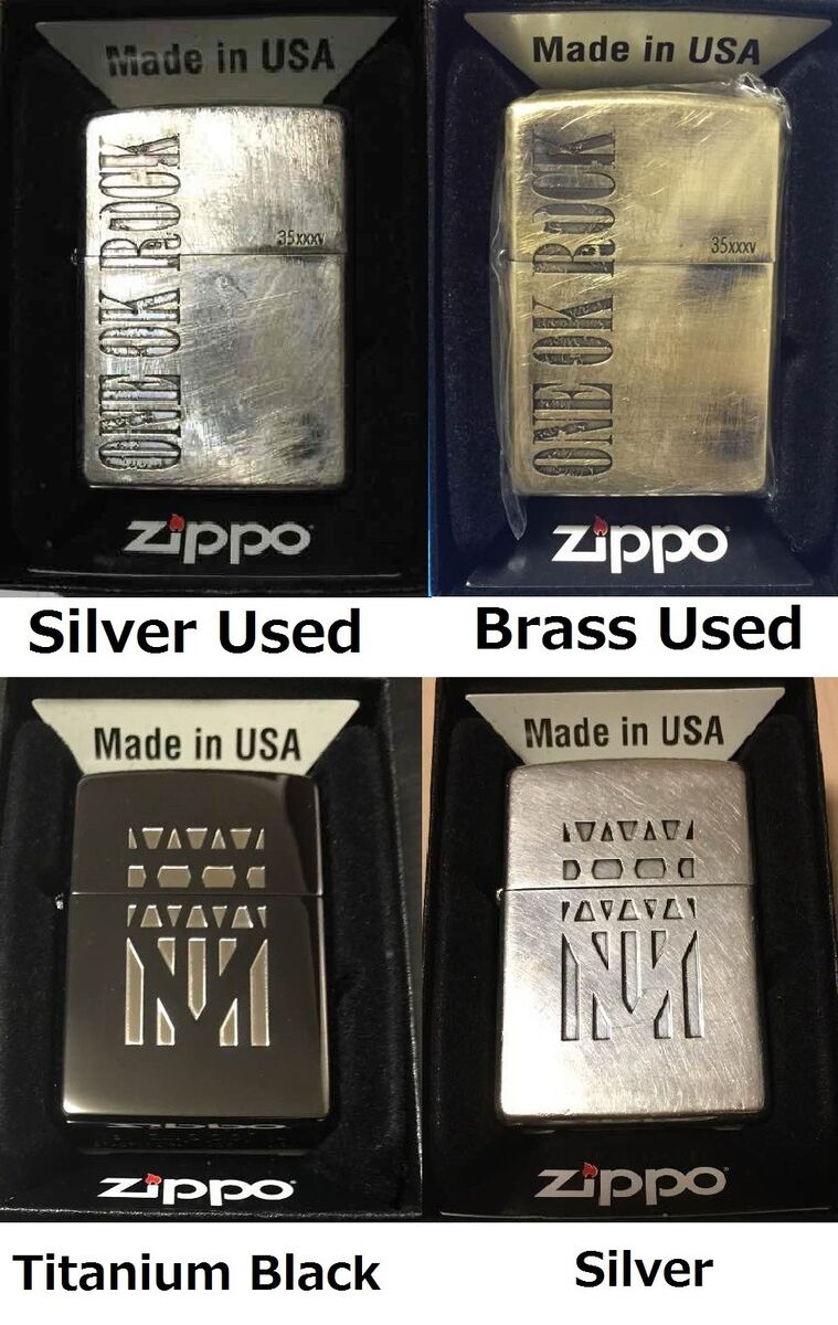 ONE OK ROCK Japan Tour 2015 35xxxv Official Zippo Oil Lighter Silver Brass  Black