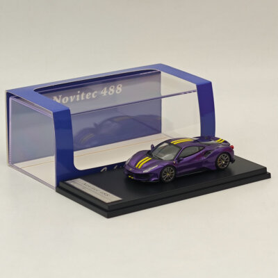 Ichilan Model 1:64 Ferrari Novitec 488 Pista Rouge – Miniature Moulée Sous Pression