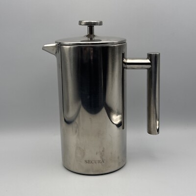 SECURA French Press Coffee Maker 2 Cup 304 Stainless Steel Insulated