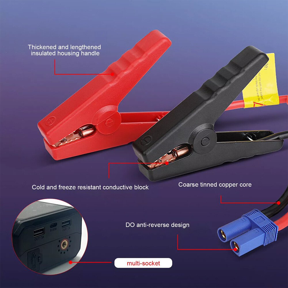 Car Jump Starter with Air Compressor 99800mAh Battery Jumper Box Charger Booster