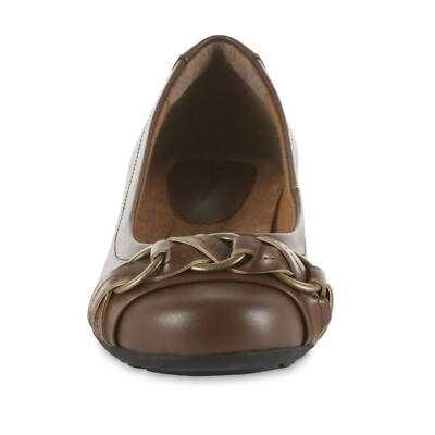 Thom McAn Women's Ross Brown Leather Ballet Flat Shoes 5.5 - 8.5 Medium |  eBay