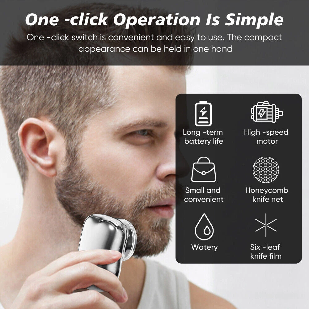 Mini Shave Portable Electric Shaver for Men Razor Beard Trimmer
