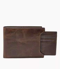 Fossil Men's Derrick Sliding 2-in-1 Brown Wallet ML3685201