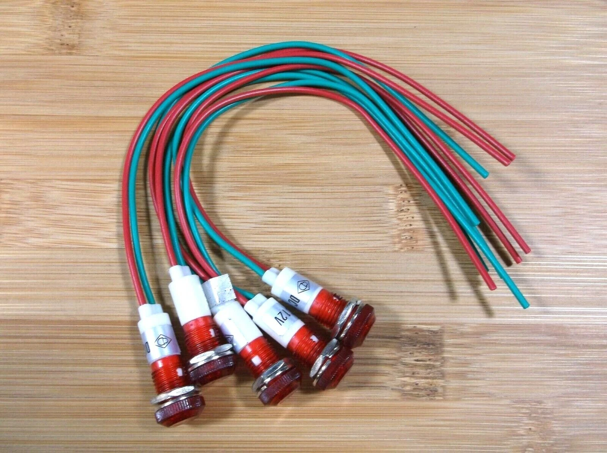 5 BBT Marine Grade 12 volt Red LED Low Profile Mini Courtesy Lights