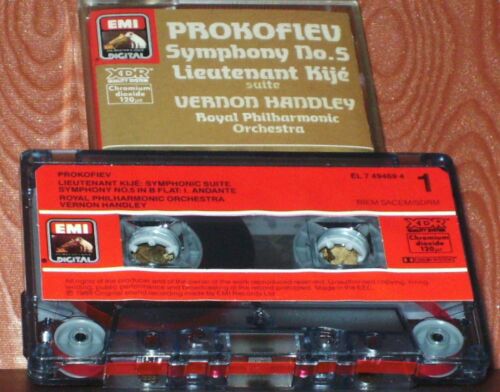 Prokofiev Symphony No. 5; Lieutenant Kijé (Suite) CASSETTE ALBUM Vernon Handley - Picture 2 of 17