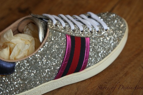 Gucci Ace Glitter Leather Trainers Ladies UK 3.5 US 6.6 EU 36.5