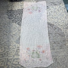 Vintage Sheer Floral Scarf Light Pink