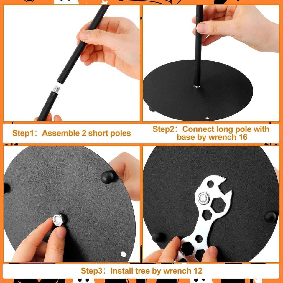 Halloween Gato Negro Papel Toallero Metal Cocina Decoración Accesorios Granja Foto 4 de 4