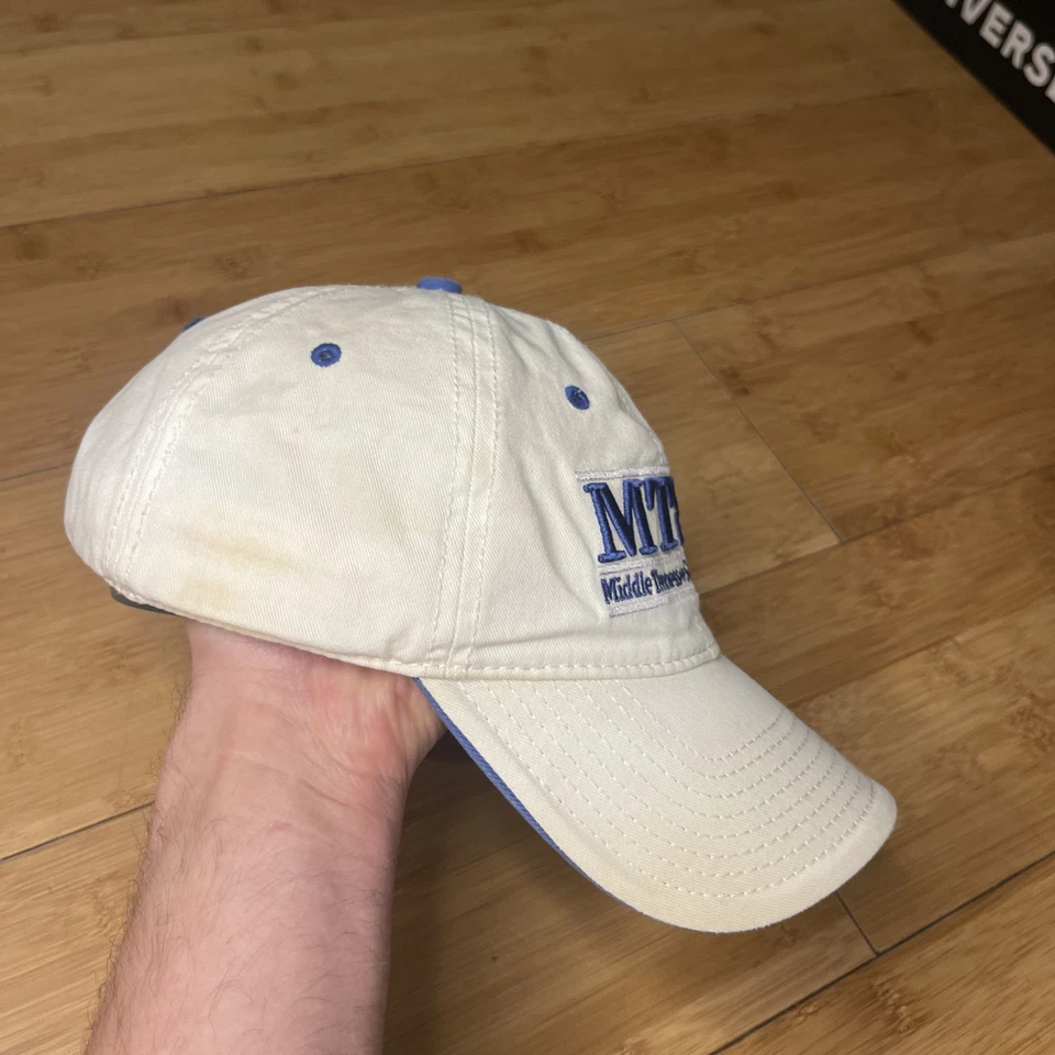 The Game Middle Tennessee State Blue Raiders MSTU Split 3 Bar Strapback Hat Cap - Image 4 of 4