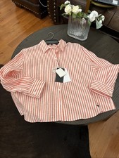 NWT Weekend Max Mara RED Nolana Stripe Linen ...