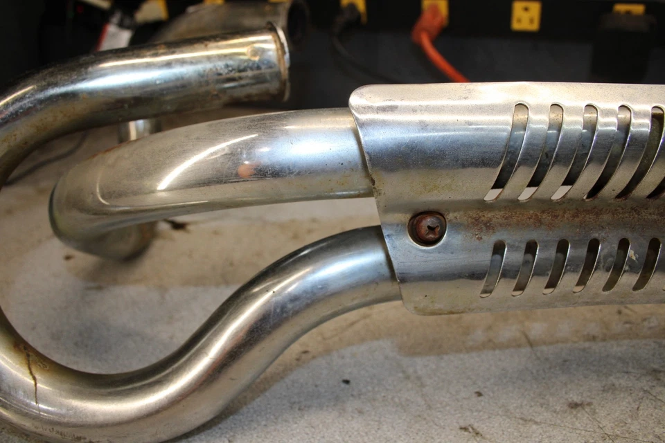 1970 Honda CL175 Scrambler silenciador de tubo de escape 1953.qv - Imagem 4 de 4