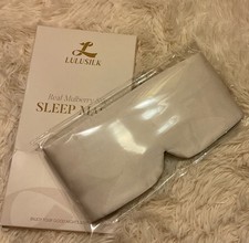 LULUSILK Reversible Large MULBERRY SILK Sleep Mask Lotus Pink  Black New Sealed