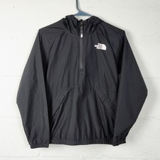 The North Face Boy's Pullover Windbreaker Jacket Black Size M 10-12
