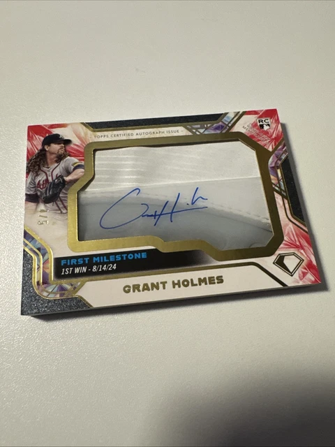 2025 Topps Diamond Icons Grant Holmes Auto First Milestone Cleat RC #4/5 Braves