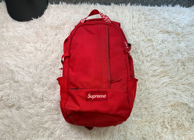 Supreme SS18 Red Backpack Bag | eBay