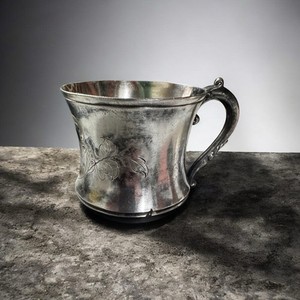 Antique 1896-1900  Poole Silver Company Infant Keepsake Cup Victorian Rose
