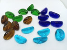 60 x mixed Decorative Glass Pebbles Stones NUGGETS Beads Gems CRAFT vase