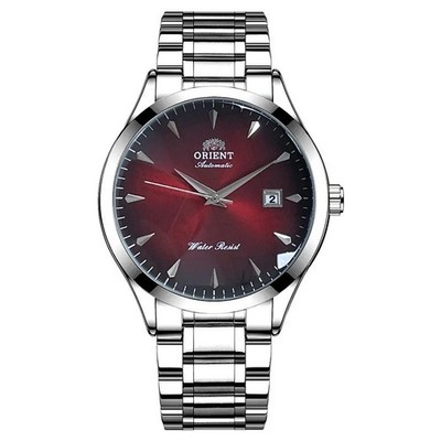 Orient Automatic Men s Watch Maroon Dial Water Resistant Classic Business Watch
