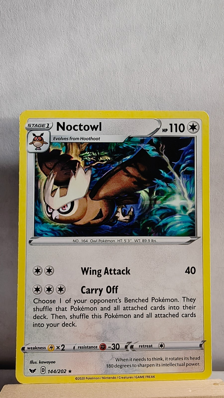 Noctowl [LP] - Pokemon TCG Sword & Shield Base 144/202 [Rare]