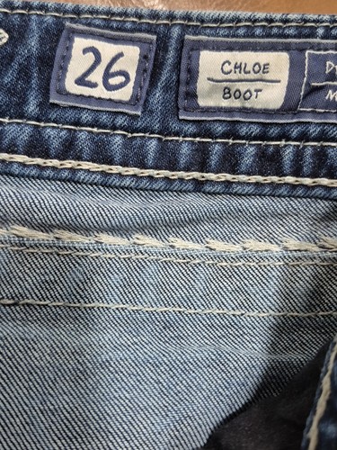 Miss Me “Chloe” Jeans Boot Cut 26x32 embroidered’cowboy Distressed - Picture 3 of 16
