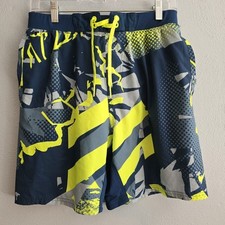 Nike Swim Trunks Blue And Green Size Medium Mens